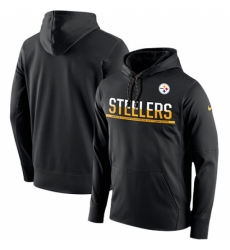 NFL Mens Pittsburgh Steelers Nike Black Sideline Circuit Pullover Performance Hoodie