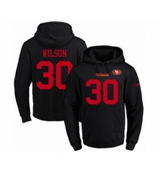 Football Mens San Francisco 49ers 30 Jeff Wilson Black Name Number Pullover Hoodie