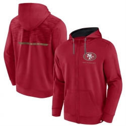 Men San Francisco 49ers Scarlet Defender Evo Full Zip Hoodie