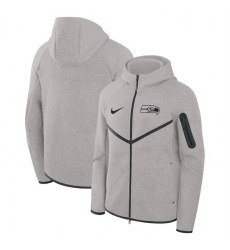 Men Seattle Seahawks Gray Tech Fleece Full Zip Windrunner Hoodie