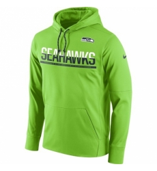 NFL Mens Seattle Seahawks Nike Sideline Circuit Green Pullover Hoodie