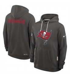 Men Tampa Bay Buccaneers Pewter Sideline Standard Issue Initial Home Dri FIT Pullover Hoodie Men Tampa Bay Buccaneers Pewter Sideline Standard Issue Initial Home Dri FIT Pullover Hoodie