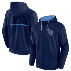 Men Tennessee Titans Navy Defender Evo Full Zip Hoodie