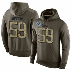 NFL Nike Tennessee Titans 59 Wesley Woodyard Green Salute To Service Mens Pullover Hoodie