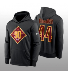 Men Washington Commanders 44 John Riggins Black 90th Anniversary Performance Pullover Hoodie