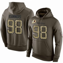 NFL Nike Washington Redskins 98 Matthew Ioannidis Green Salute To Service Mens Pullover Hoodie