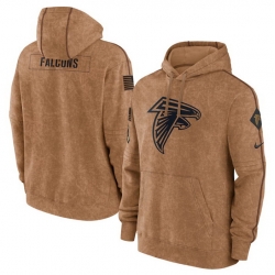 Men Atlanta Falcons 2023 Brown Salute To Service Pullover Hoodie