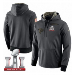 NFL Mens Atlanta Falcons Nike Anthracite Salute to Service Player Performance Super Bowl LI 51 Hoodie