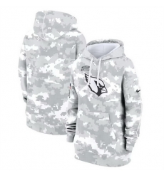 Women Arizona Cardinals 2024 Arctic Camo Salute To Service Club Fleece Pullover Hoodie