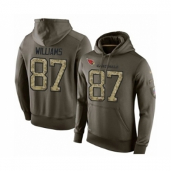 Football Arizona Cardinals 87 Maxx Williams Green Salute To Service Mens Pullover Hoodie