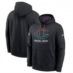 Men Chicago Bears Black 2024 Crucial Catch Club Pullover Hoodie