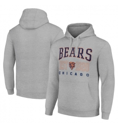Men Chicago Bears Grey Throwback Logo Pullover Hoodie