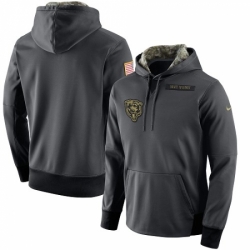 NFL Mens Chicago Bears Nike Anthracite Salute to Service Player Performance Hoodie