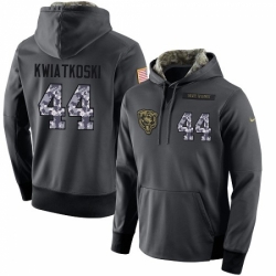 NFL Mens Nike Chicago Bears 44 Nick Kwiatkoski Stitched Black Anthracite Salute to Service Player Performance Hoodie