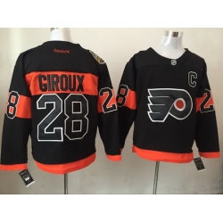 Flyers 28 Claude Giroux Black Reebok Jersey