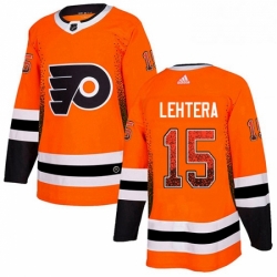 Mens Adidas Philadelphia Flyers 15 Jori Lehtera Authentic Orange Drift Fashion NHL Jersey 