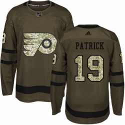 Mens Adidas Philadelphia Flyers 19 Nolan Patrick Premier Green Salute to Service NHL Jersey 