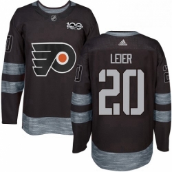 Mens Adidas Philadelphia Flyers 20 Taylor Leier Authentic Black 1917 2017 100th Anniversary NHL Jersey 