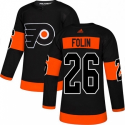 Mens Adidas Philadelphia Flyers 26 Christian Folin Premier Black Alternate NHL Jersey 