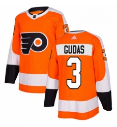 Mens Adidas Philadelphia Flyers 3 Radko Gudas Premier Orange Home NHL Jersey 