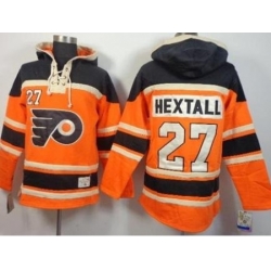 Philadelphia Flyers #27 Ron Hextall Orange Stitched NHL Sawyer Hooded Sweatshirt