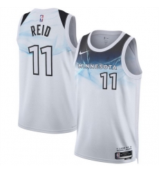 Men Minnesota Timberwolves 11 Naz Reid White 2024 25 City Edition Stitched Jersey