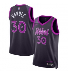 Men Minnesota Timberwolves 30 Julius Randle Julius Randle Purple 2025 26 City Edition Stitched Jersey
