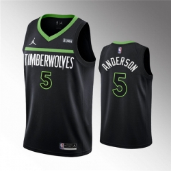 Men Minnesota Timberwolves 5 Kyle Anderson Black Statement Edition Stitched Jersey