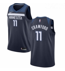 Mens Nike Minnesota Timberwolves 11 Jamal Crawford Swingman Navy Blue Road NBA Jersey Icon Edition 