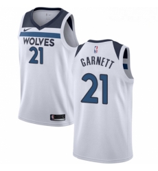 Mens Nike Minnesota Timberwolves 21 Kevin Garnett Swingman White NBA Jersey Association Edition