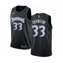 Mens Nike Minnesota Timberwolves 33 Robert Covington Authentic Black Hardwood Classics Jersey 