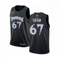 Mens Nike Minnesota Timberwolves 67 Taj Gibson Swingman Black Hardwood Classics Jersey 