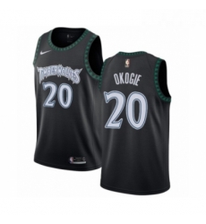 Womens Nike Minnesota Timberwolves 20 Josh Okogie Swingman Black Hardwood Classics Jersey 