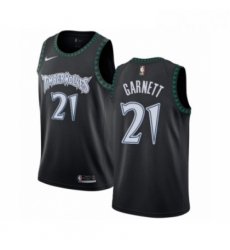 Womens Nike Minnesota Timberwolves 21 Kevin Garnett Swingman Black Hardwood Classics Jersey