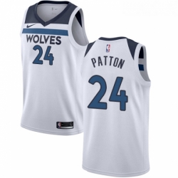 Youth Nike Minnesota Timberwolves 24 Justin Patton Swingman White NBA Jersey Association Edition 