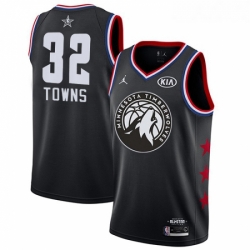 Youth Nike Minnesota Timberwolves 32 Karl Anthony Towns Black NBA Jordan Swingman 2019 All Star Game Jersey