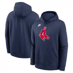 Men Boston Red Sox Navy Cooperstown Collection Logo Club Pullover Hoodie
