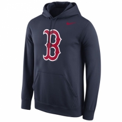 Men MLB Boston Red Sox Nike Logo Performance Pullover Hoodie Navy