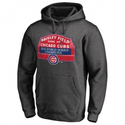 Men Chicago Cubs Black 2016 World Series Champions Men Pullover Hoodie3