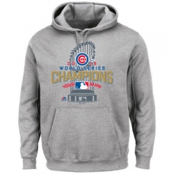 Men Chicago Cubs Heathered Gray Big  26 Tall 2016 World Series Champions Locker Room Men Pullover Hoodie