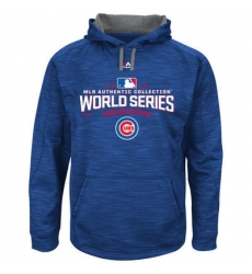 Men Chicago Cubs Royal 2016 World Series Bound Authentic Collection On Field Participant Streak Fleece Men Pullover Hoodie