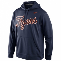 MLB Detroit Tigers Nike Men KO Wordmark Perfomance Hoodie Navy