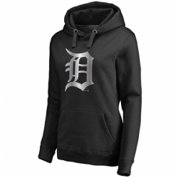 MLB Detroit Tigers Women Platinum Collection Pullover Hoodie Black