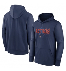 Men Houston Astros Navy Pregame Performance Pullover Hoodie