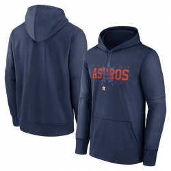 Men Houston Astros Navy Pregame Performance Pullover Hoodie