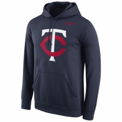 Men MLB Minnesota Twins Nike Logo Performance Pullover Hoodie Navy