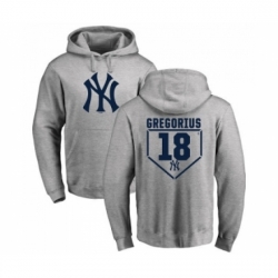 Men MLB Nike New York Yankees 18 Didi Gregorius Gray RBI Pullover Hoodie