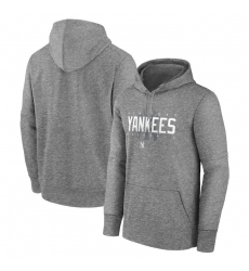 Men New York Yankees Grey Pregame Performance Pullover Hoodie