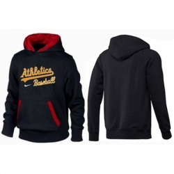 MLB Men Nike Oakland Athletics Pullover Hoodie BlackRed