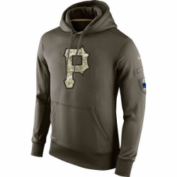 MLB Men Pittsburgh Pirates Nike Olive Salute To Service KO Performance Hoodie